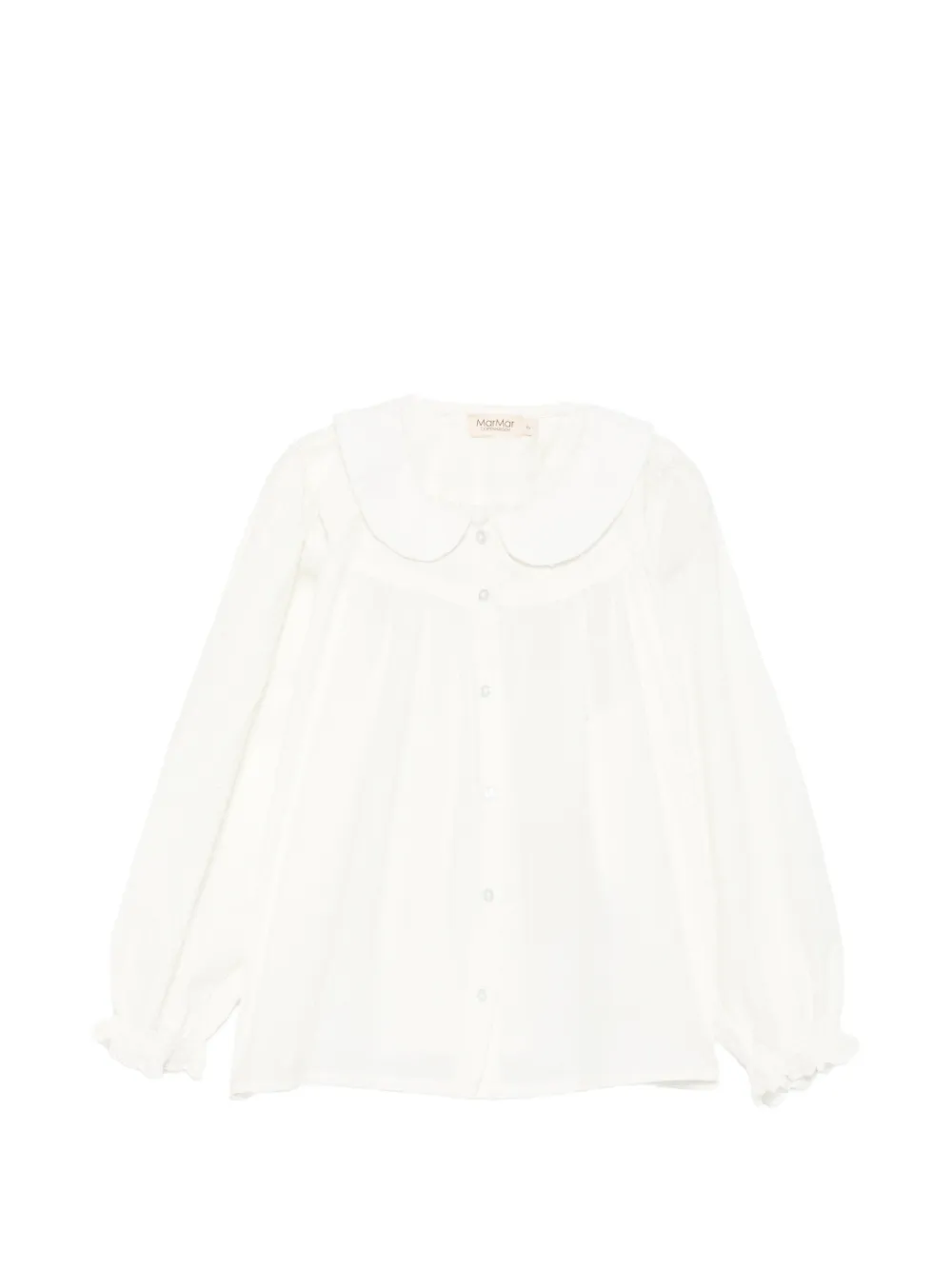 MAR MAR COPENHAGEN KIDS peter pan-collar swiss-dot blouse - Toni neutri