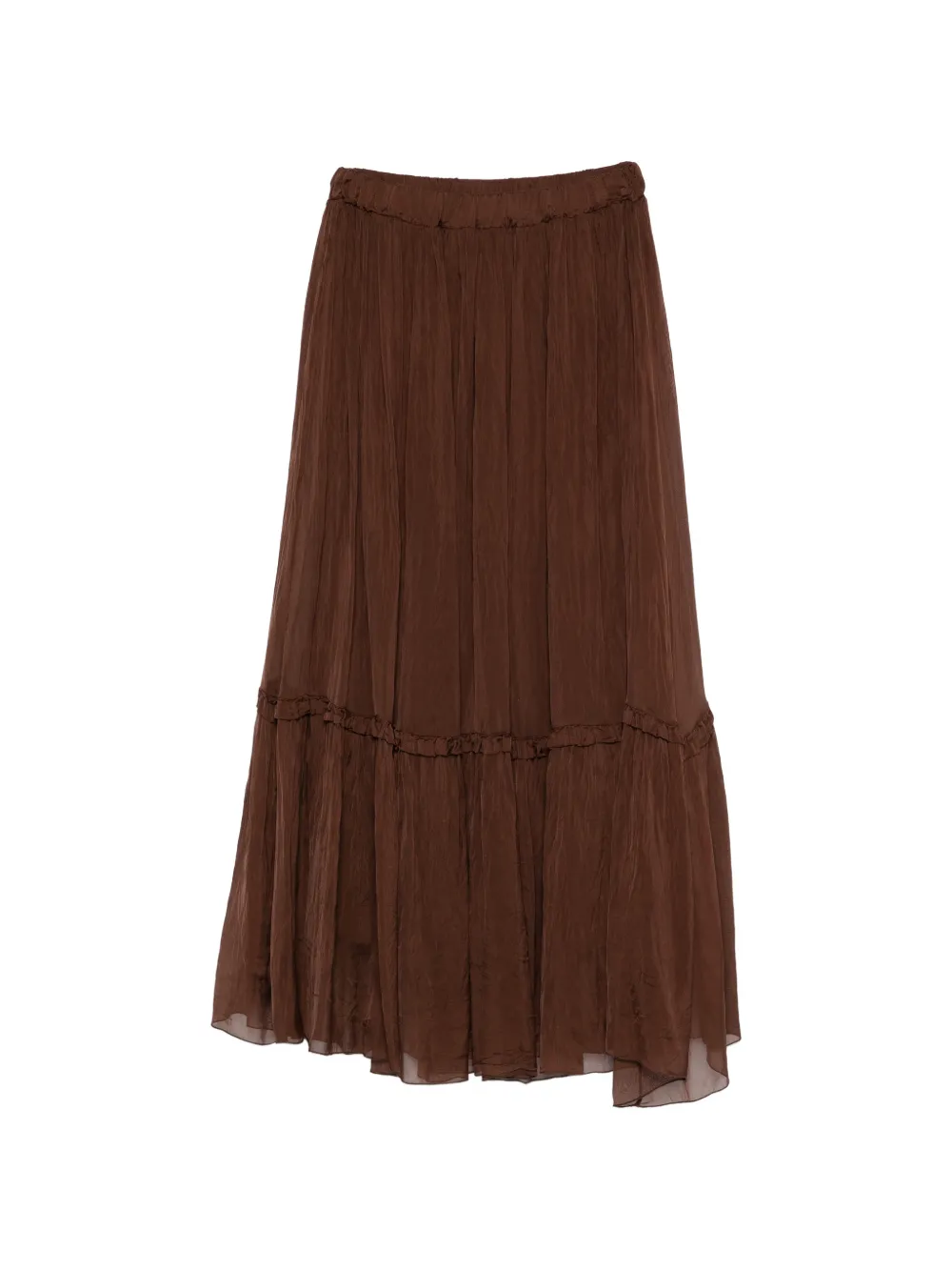 SOLOTRE ruffled skirt - Braun