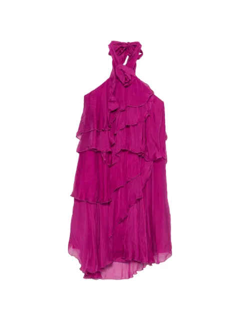 DIXIE ruffled halterneck dress