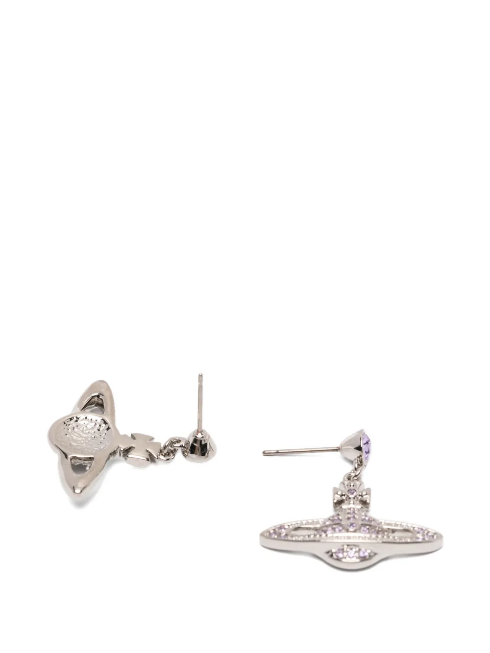 Vivienne Westwood Mini Bas Relief Drop Earrings | Silver | FARFETCH