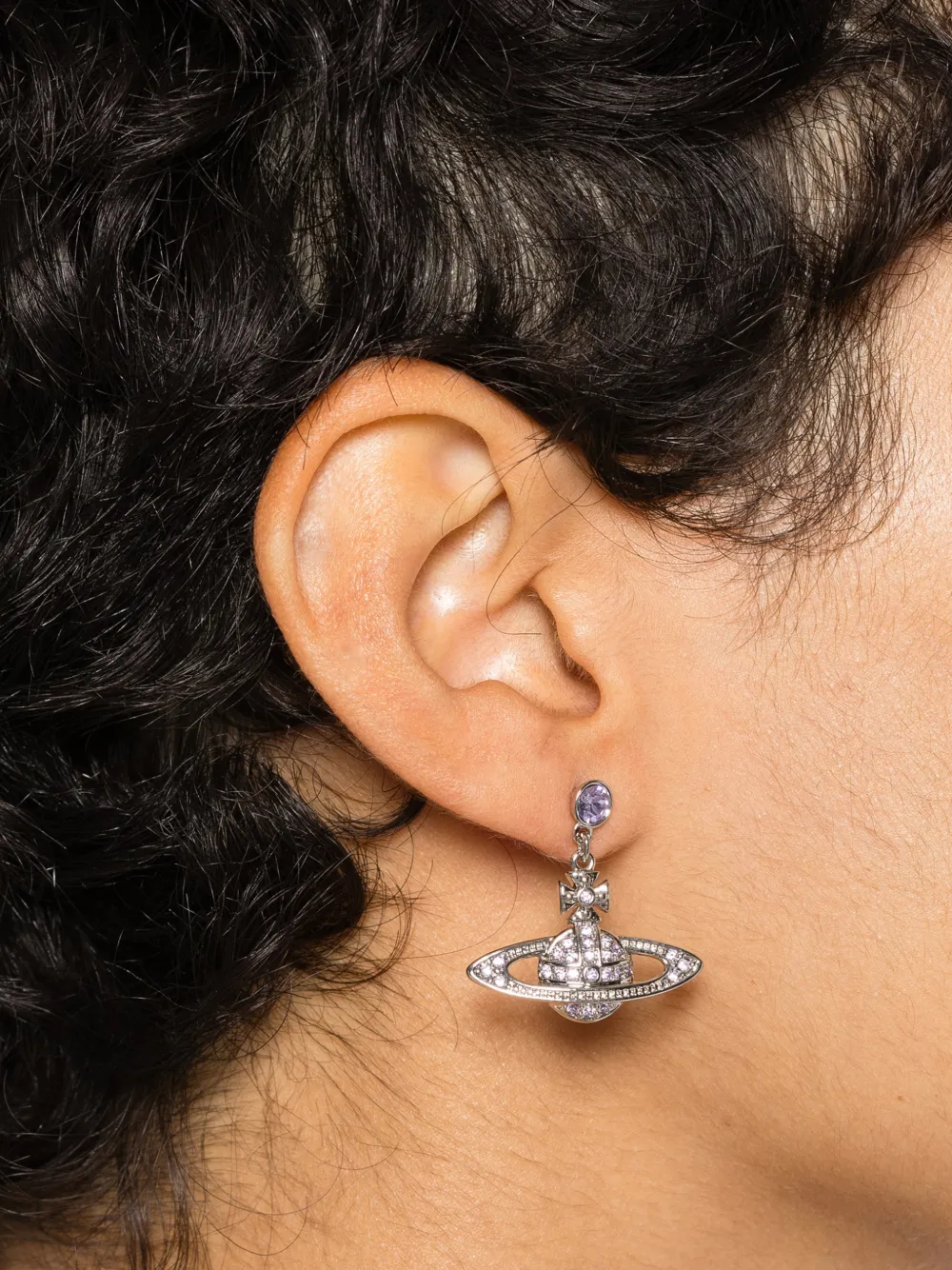 Vivienne Westwood Mini Bas Relief Drop Earrings | Silver | FARFETCH