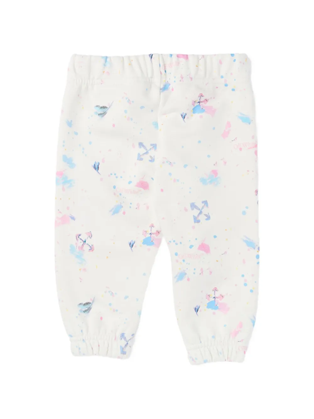 Off-White Kids Arrows paint-splatter track pants - Bianco