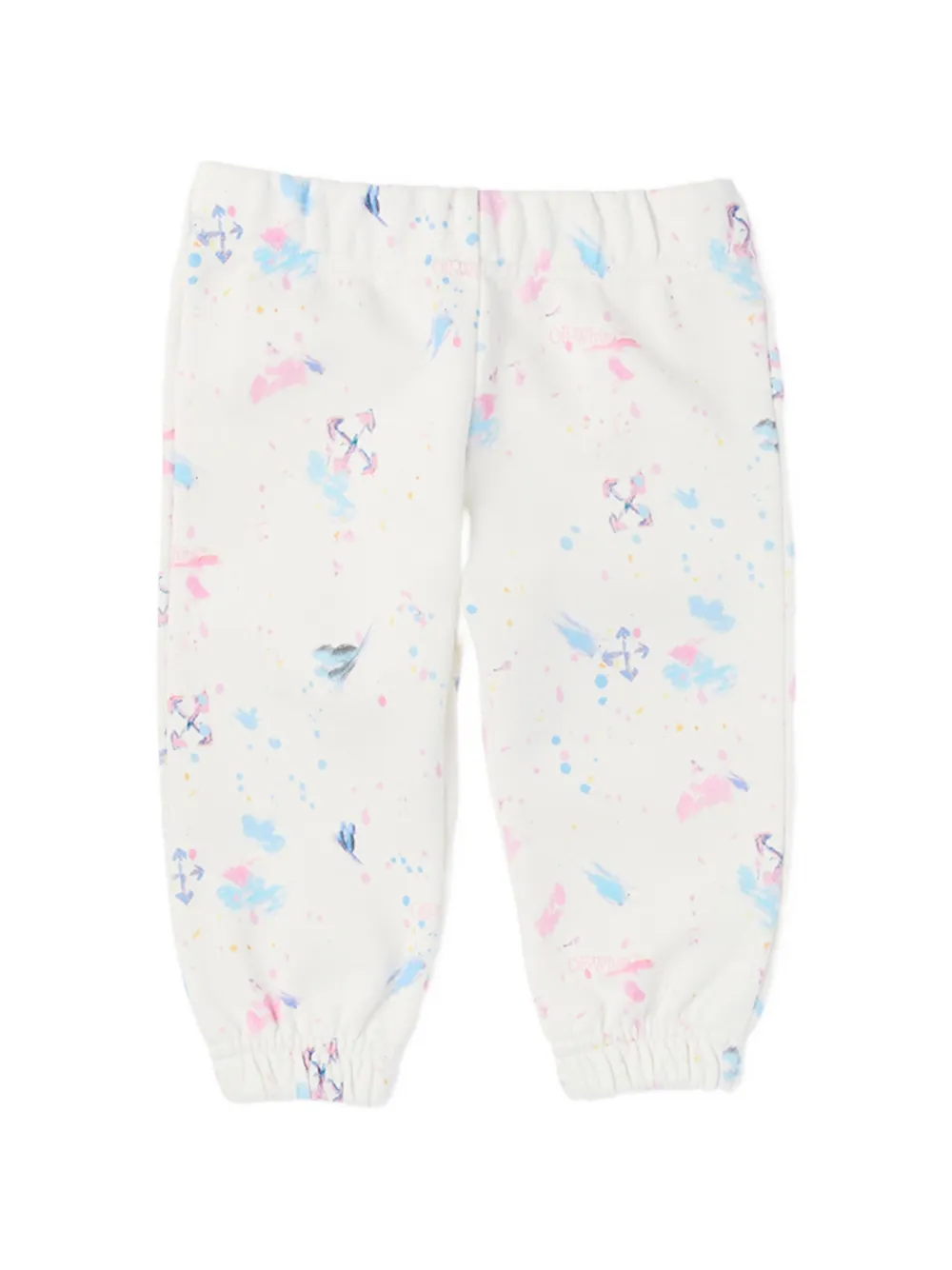 Off-White Kids Arrows trainingsbroek met verfspatten Wit