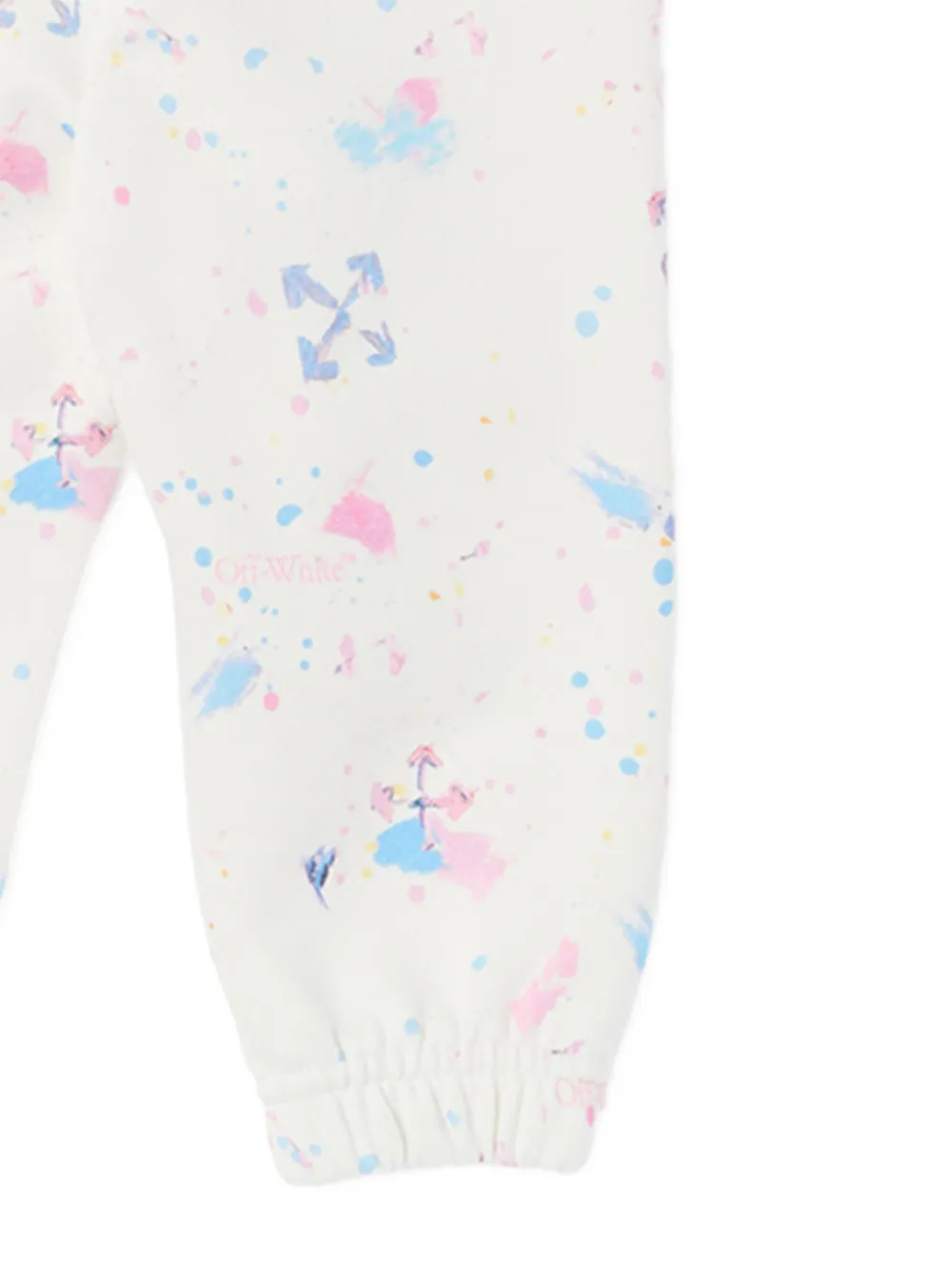 Off-White Kids Arrows trainingsbroek met verfspatten Wit