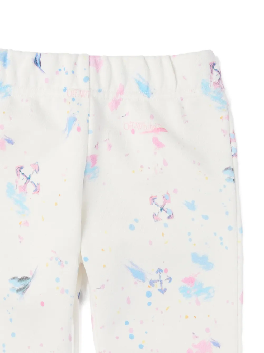 Off-White Kids Arrows trainingsbroek met verfspatten Wit