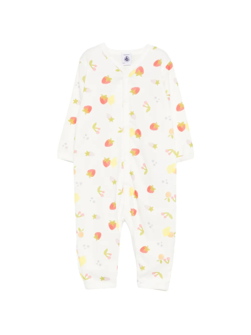 Petit Bateau fruit-print rompers - Bianco