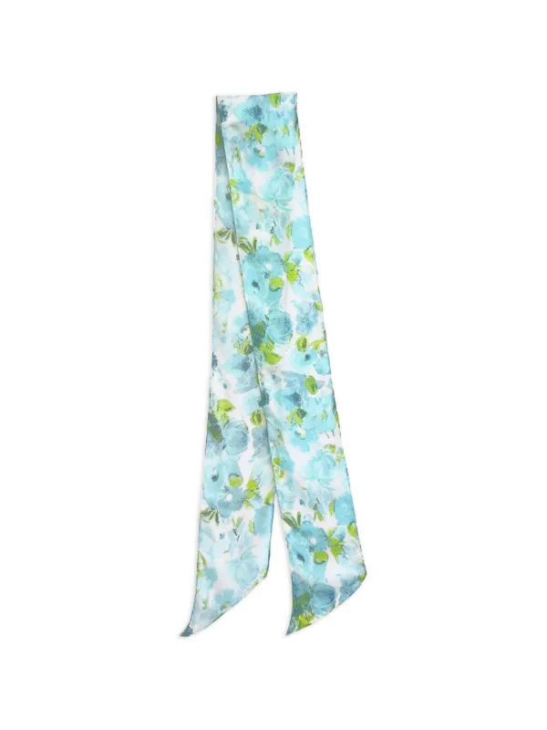 Chloé Floral Scarf in White