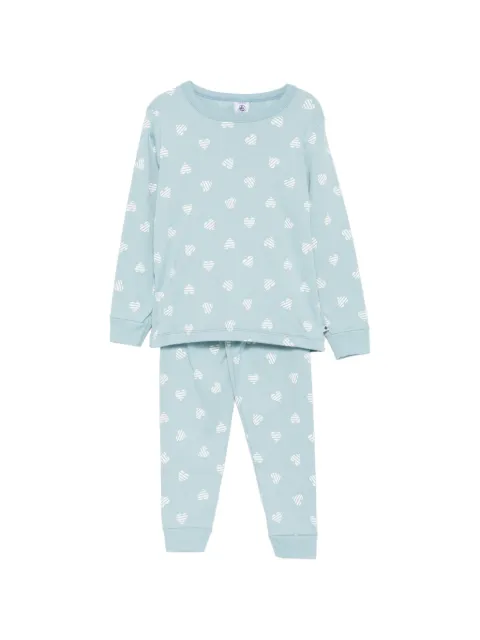 Petit Bateau heart-print pyjama set
