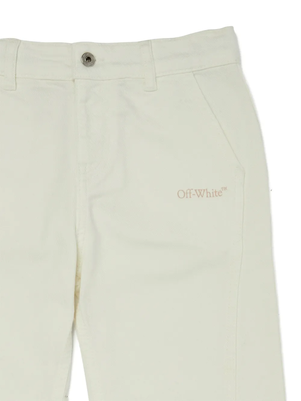 Off-White Kids Bookish Diag broek Beige