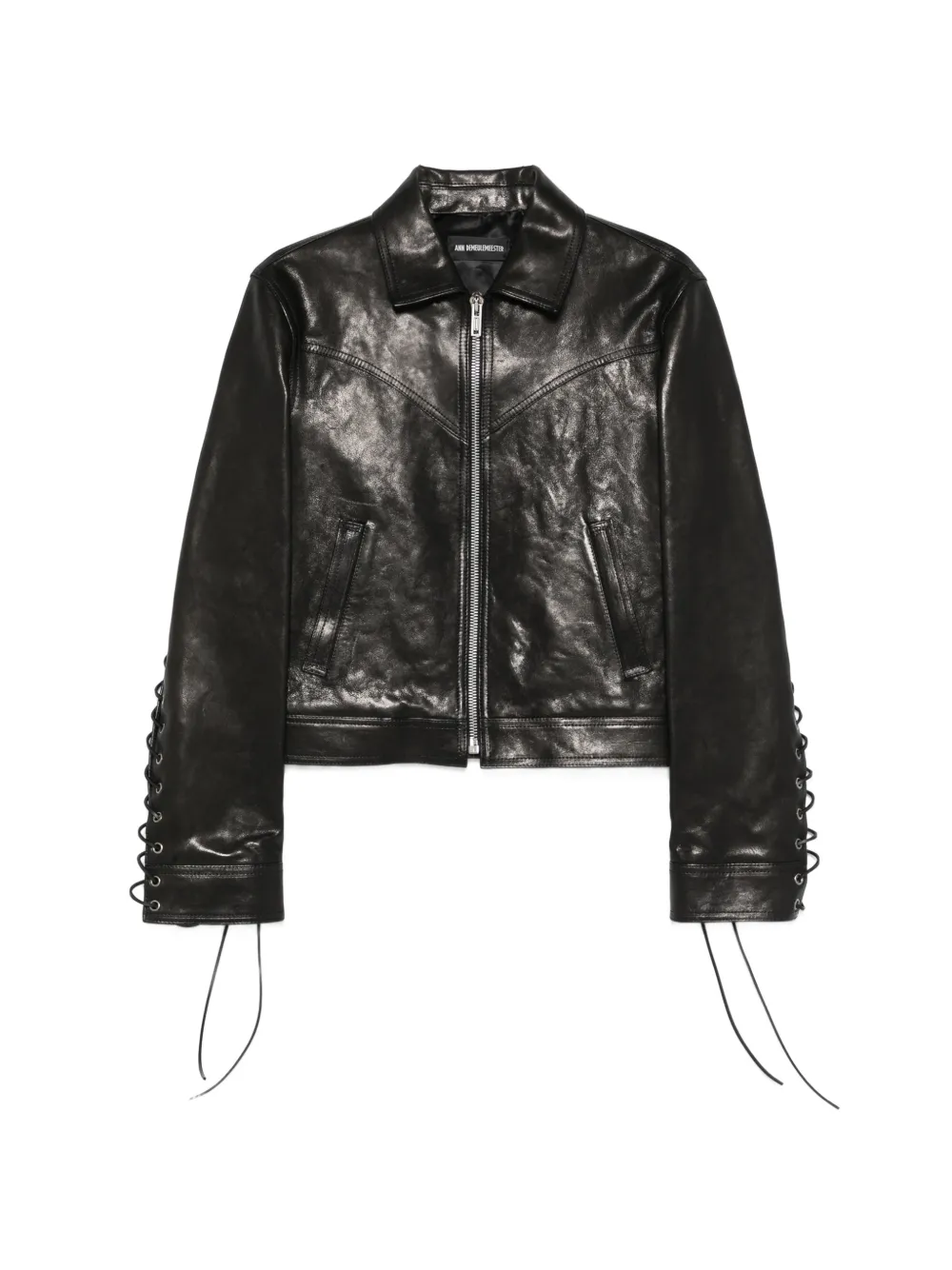 Ann Demeulemeester Jacke aus Leder - Schwarz
