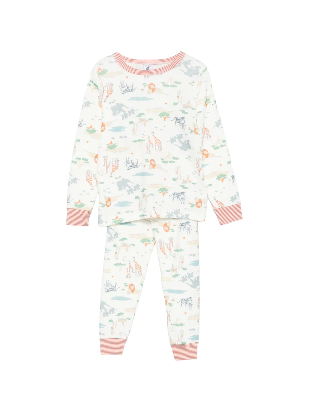 Petit Bateau animal-print pajamas - Bianco