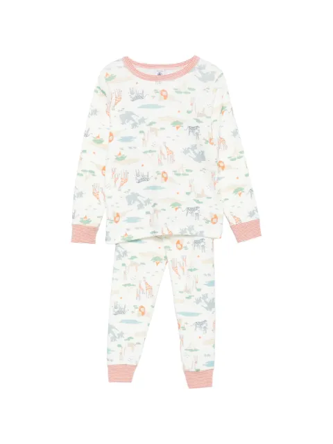 Petit Bateau Pyjama mit Animal-Print