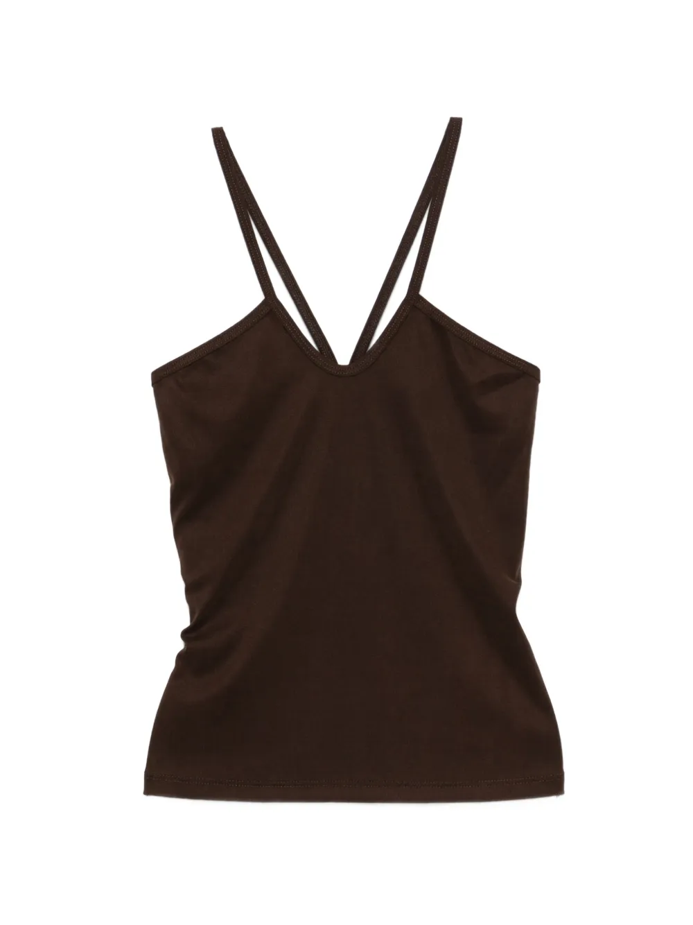 IMPERIAL V-neck spaghetti-strap top - Marrone