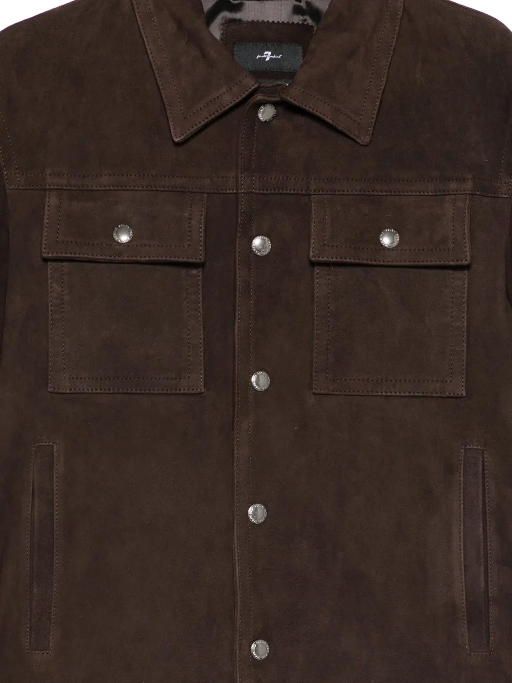 7 For All Mankind Jack met suède afwerking en drukknopen Bruin
