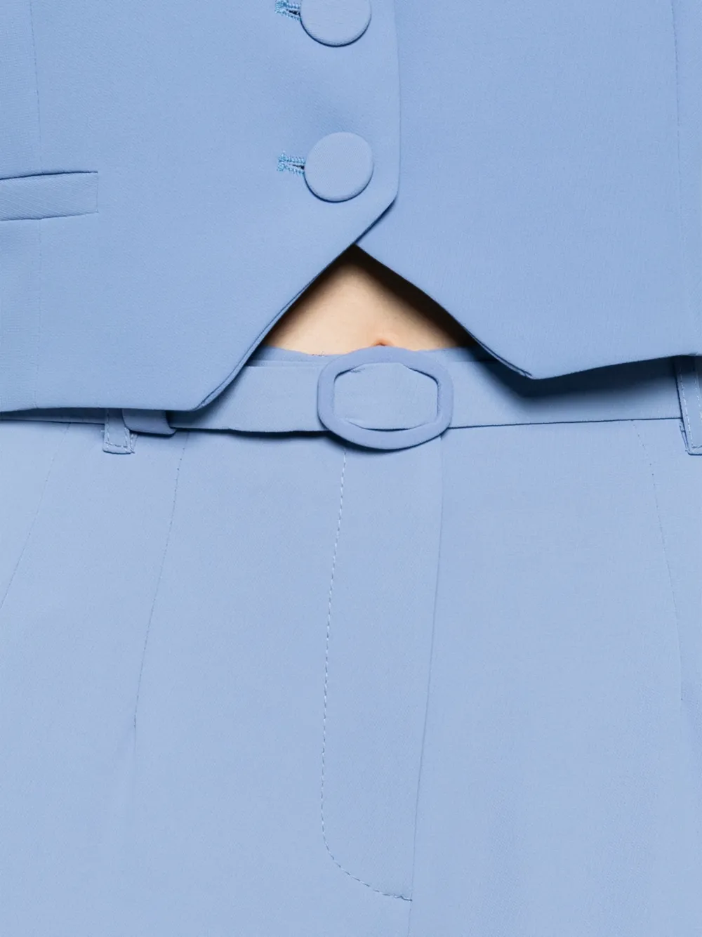 IMPERIAL Plooibroek met ceintuur Blauw