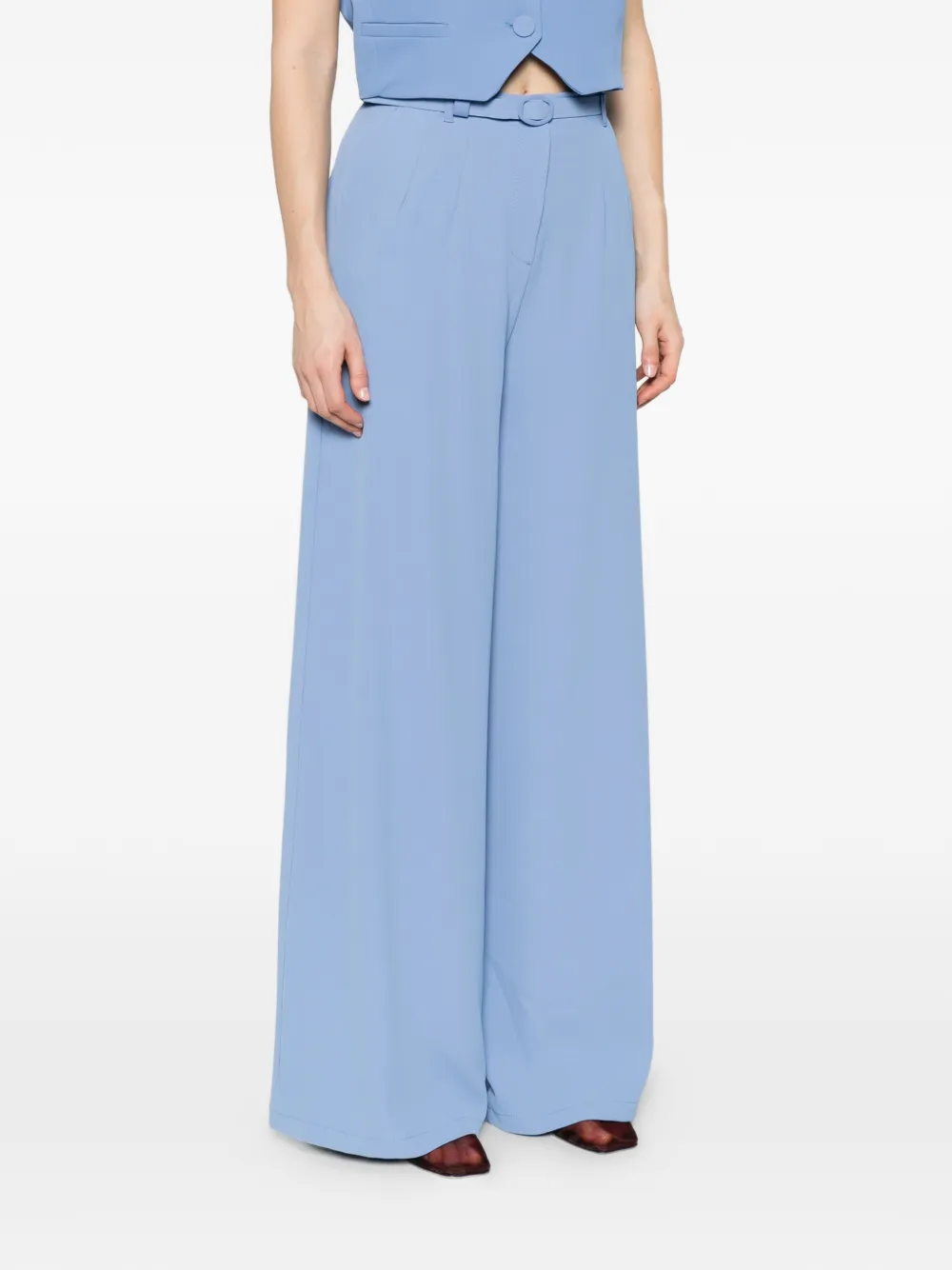 IMPERIAL Plooibroek met ceintuur Blauw