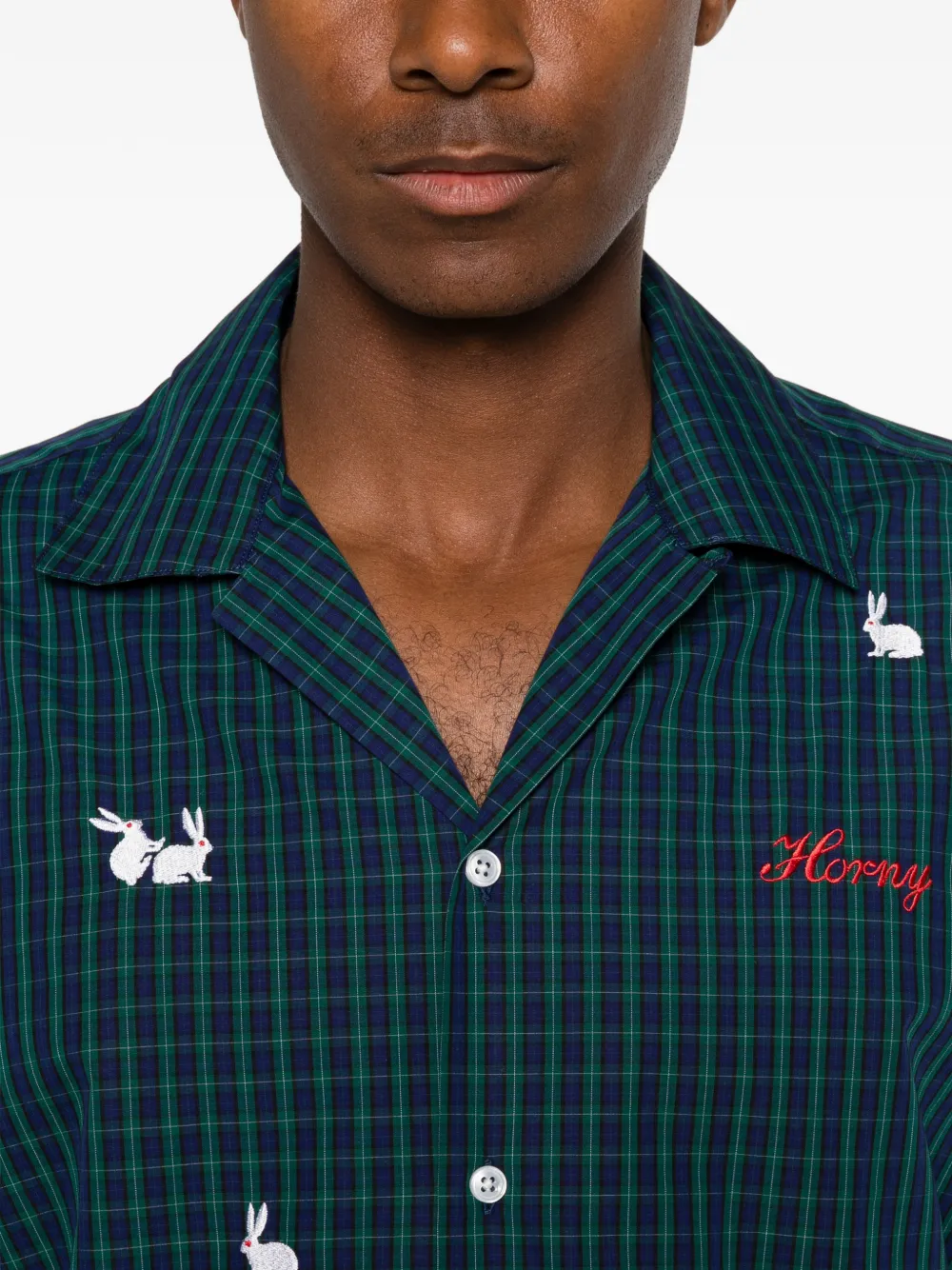 CARNE BOLLENTE Check Me Out shirt Groen