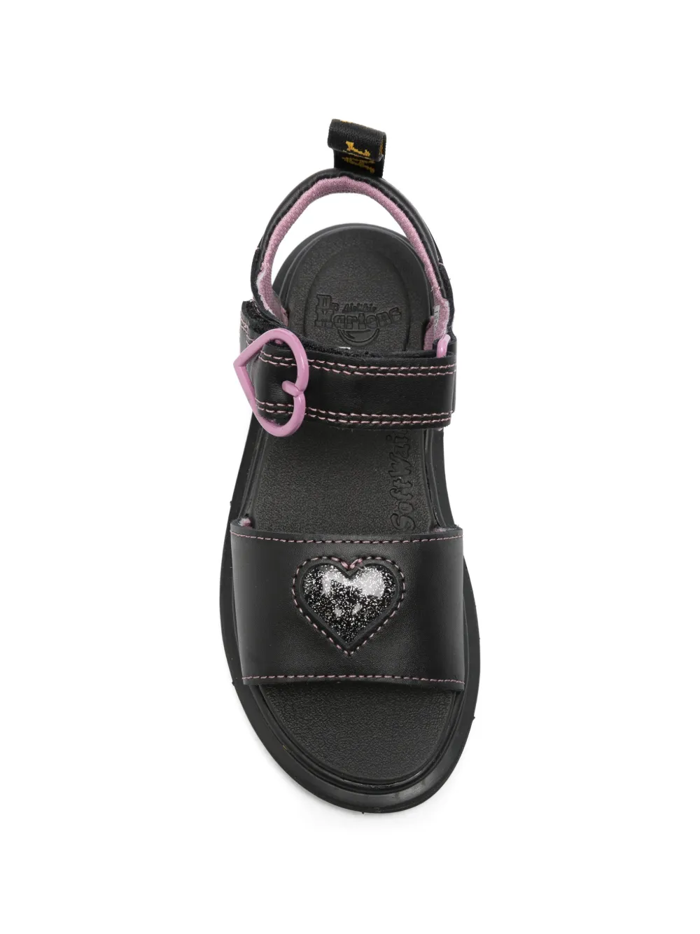 Dr. Martens Kids Marlowe Hearts II buckle-fastening sandals Zwart