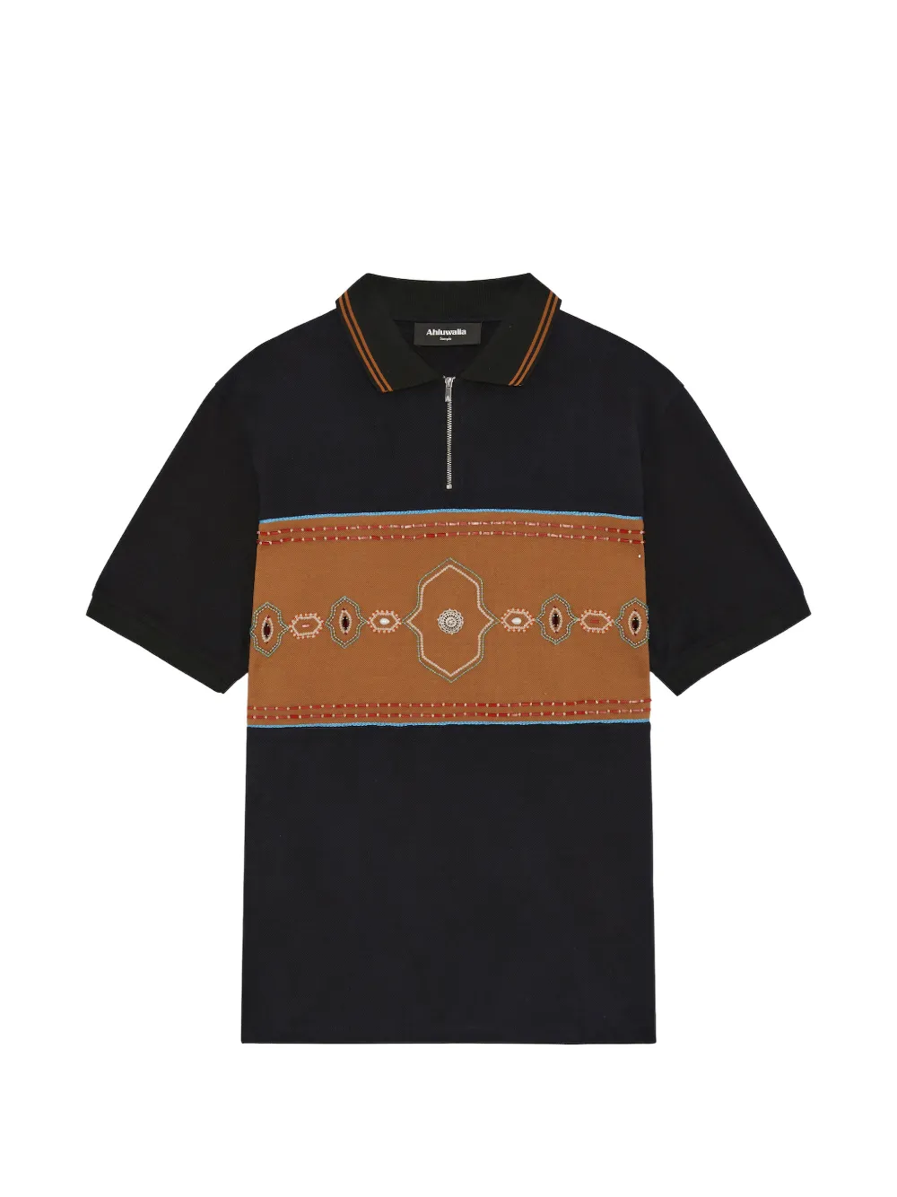 Ahluwalia Radha zip-fastening polo shirt - Nero