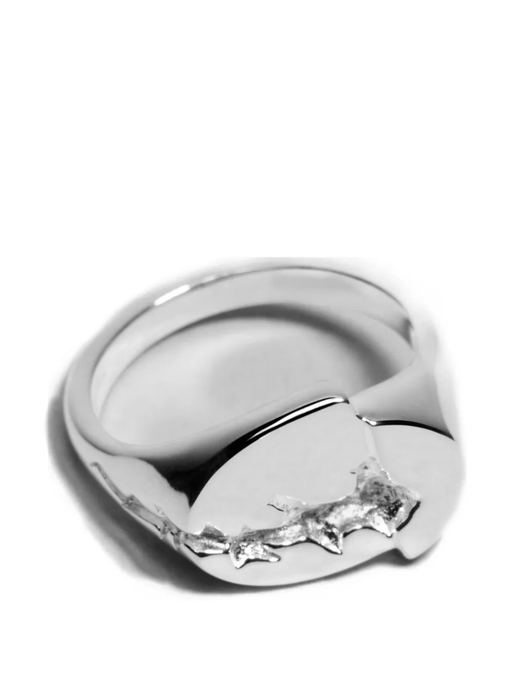 SWEETLIMEJUICE Split Signet III ring - Argento