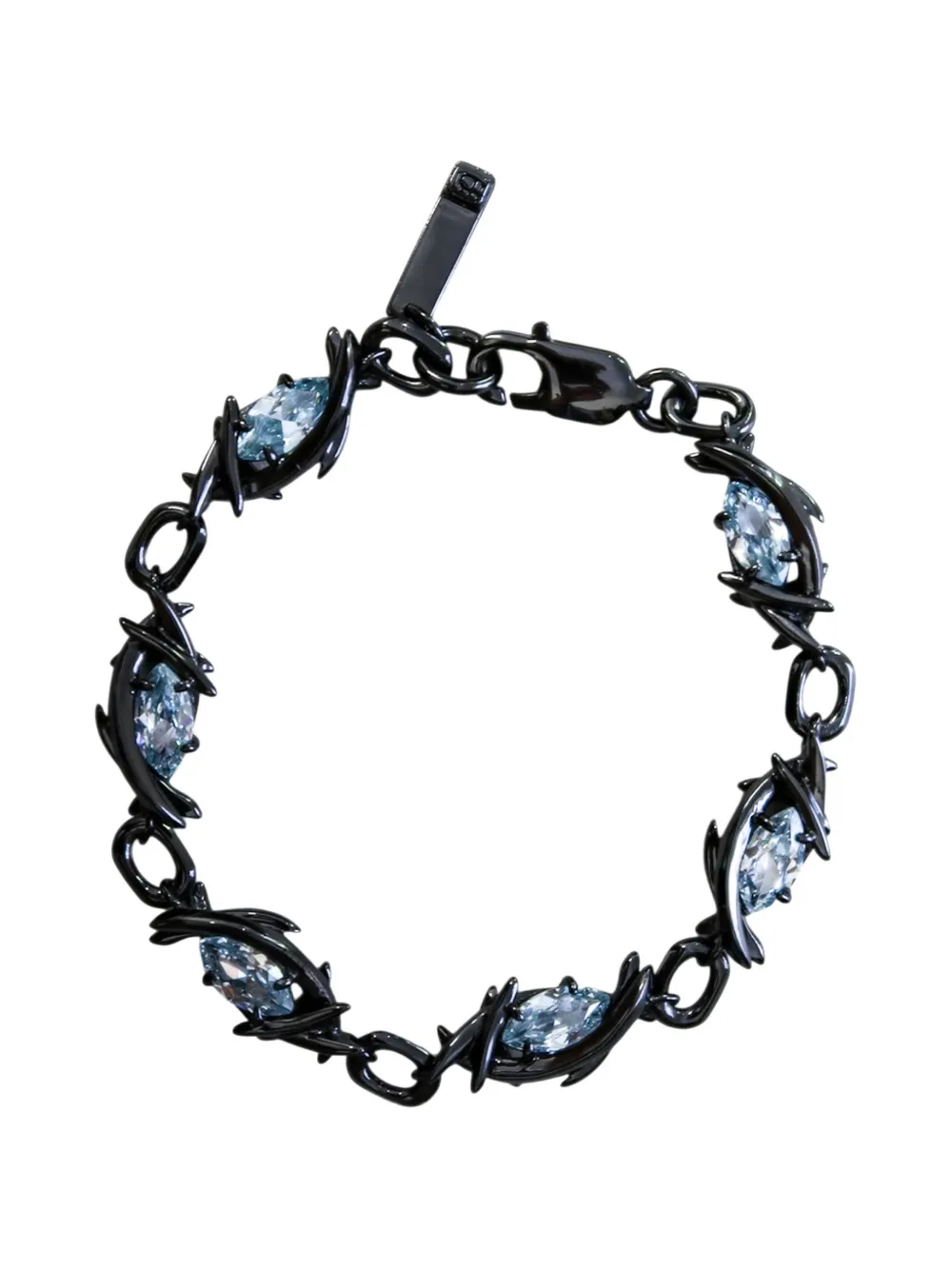 SWEETLIMEJUICE crystal-embellished chain-link bracelet - Nero