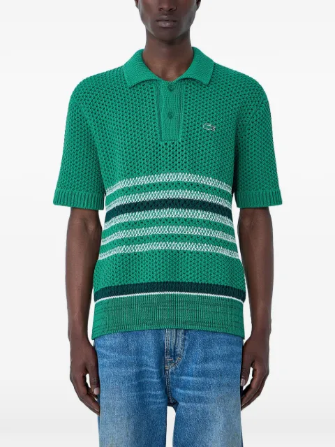 Lacoste striped-detail polo shirt