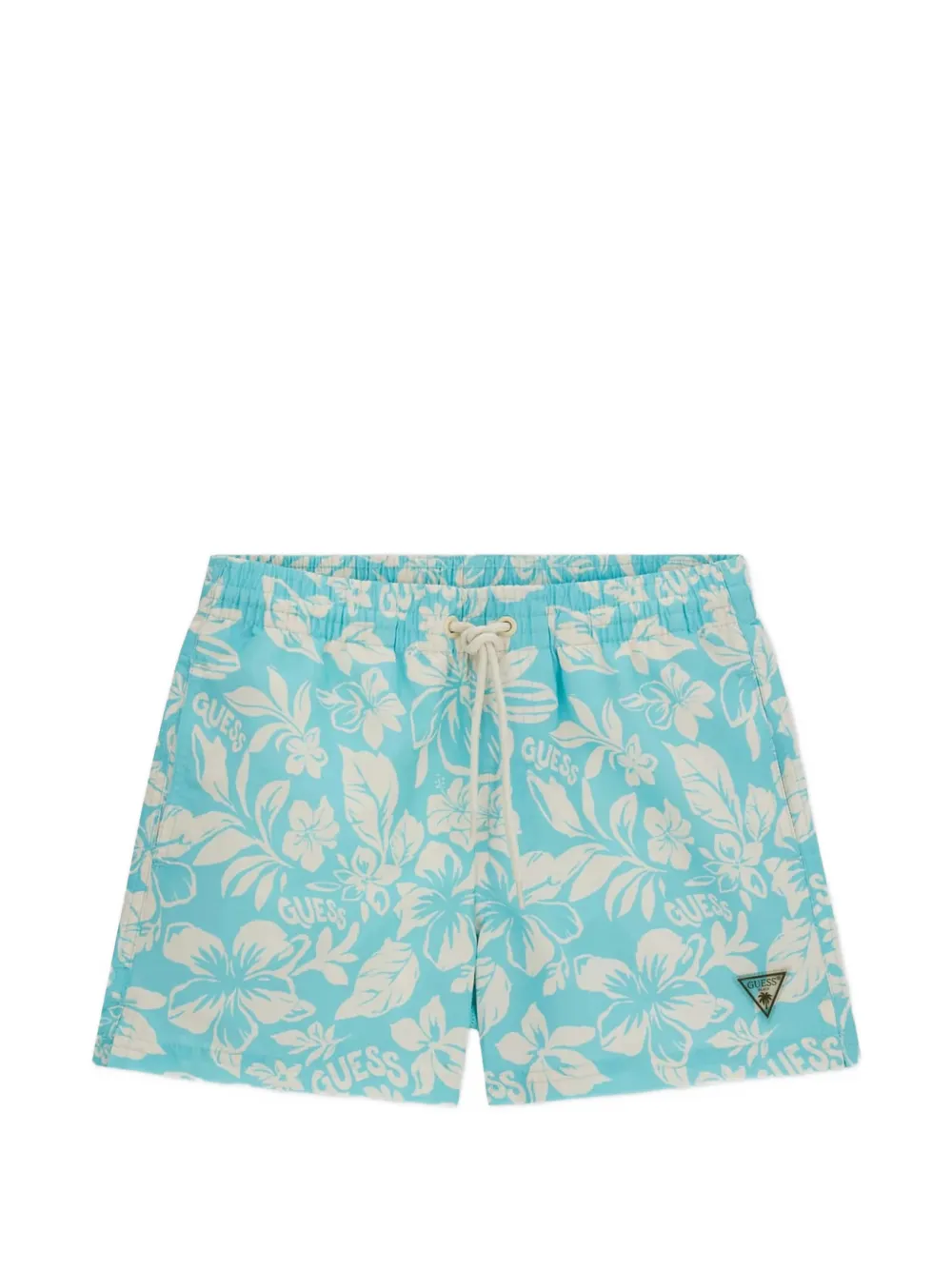 guess kids Hawaiian swim shorts - Blau