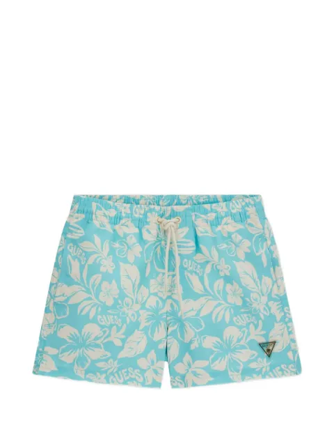 guess kids Hawaiian swim shorts