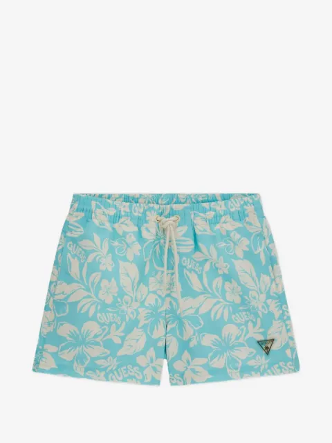 guess kids Hawaiian swim shorts