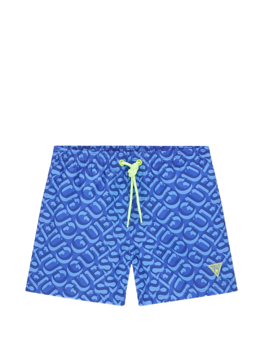 guess kids printed logo swim shorts - Blu