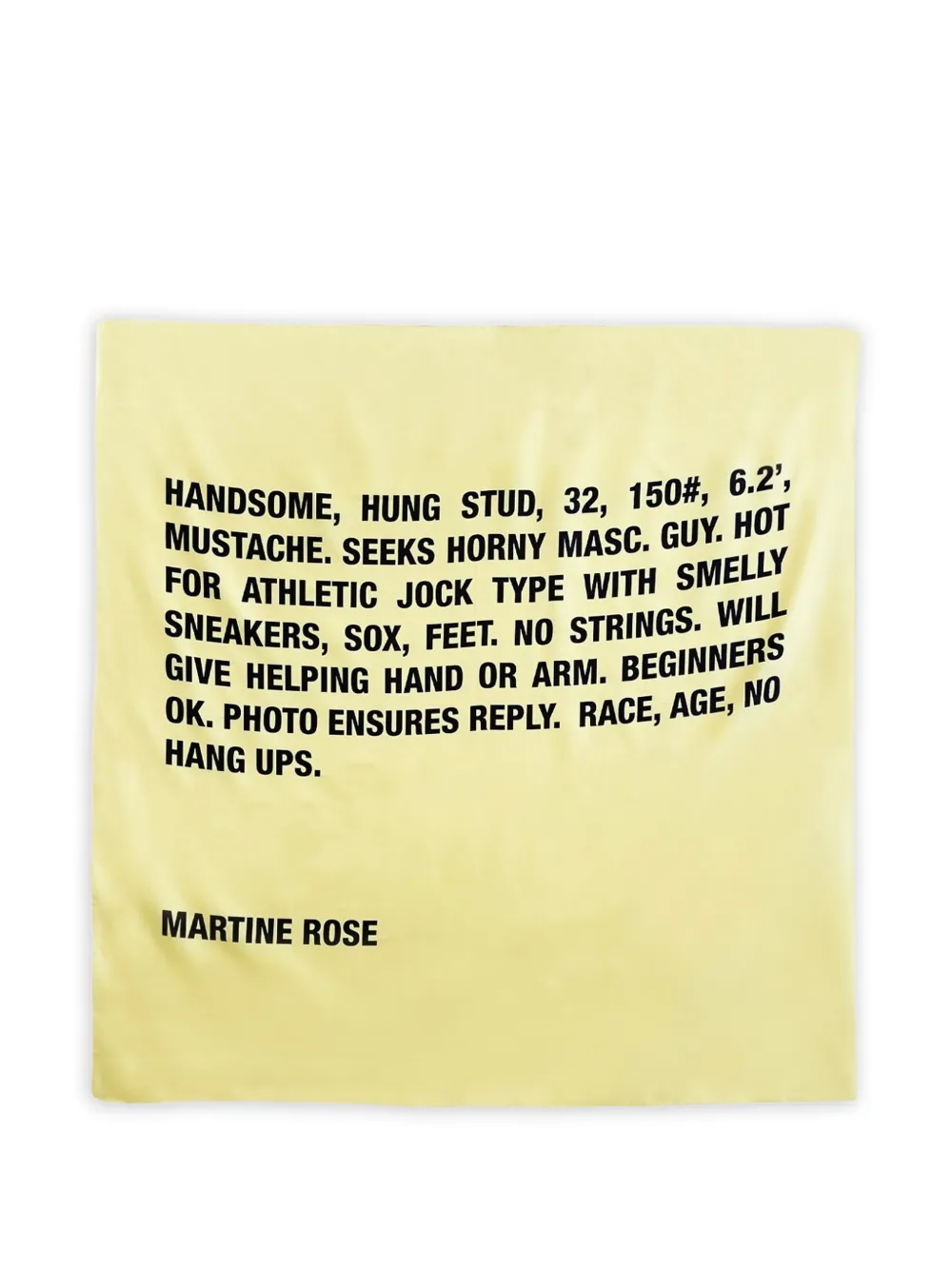Martine Rose logo scarf - Giallo