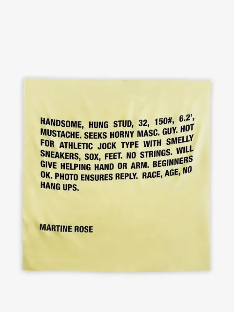 Martine Rose logo scarf