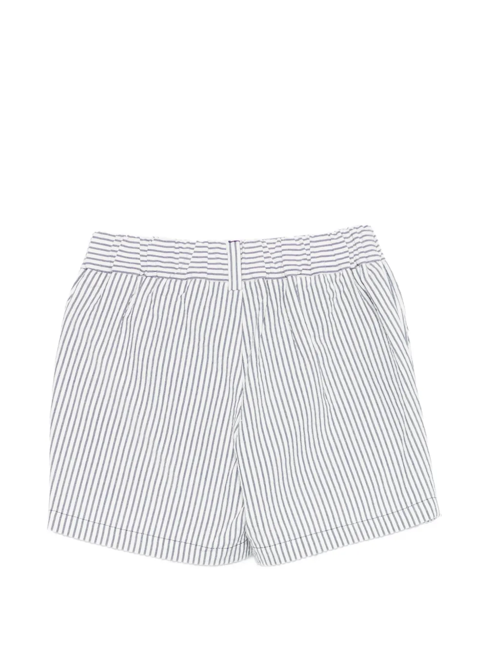  Fendi Kids Bermudas De Rayas Con Logo - Blanco 