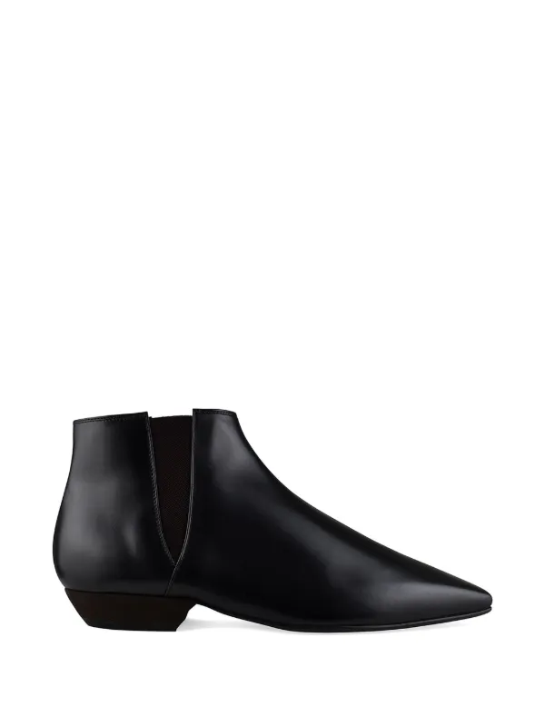 Loro Piana Elastic Leather Boots in Black