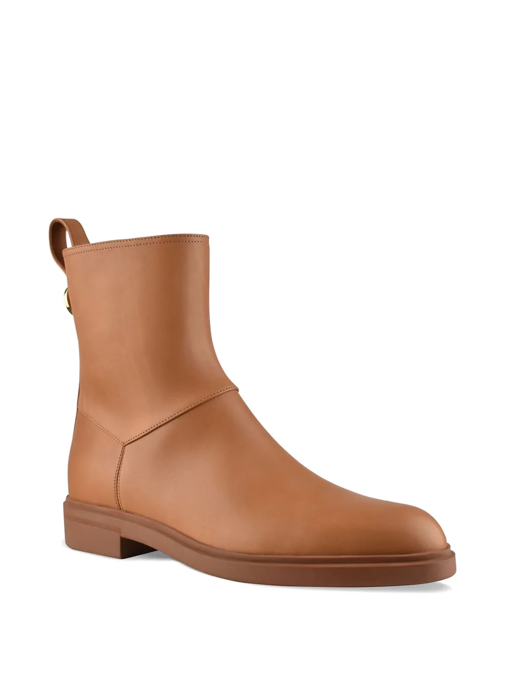 Loro Piana Kilda leather ankle boots Beige