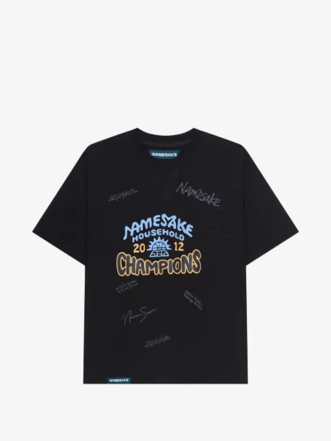 NAMESAKE crew-neck graphic-print T-shirt