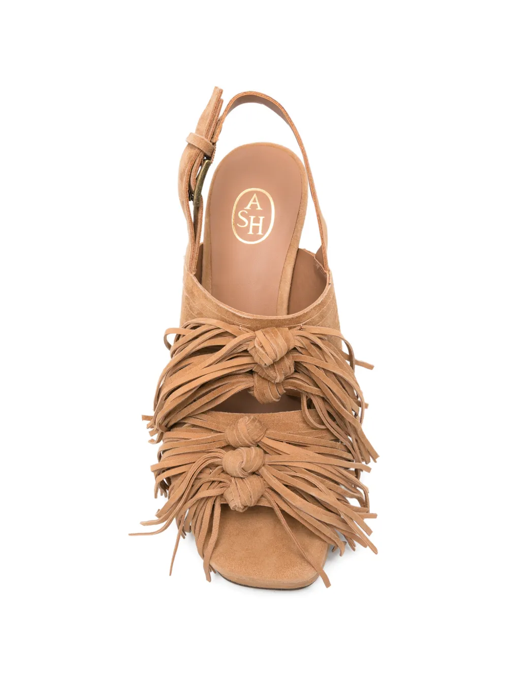 Ash Oprah fringe-trimmed platform sandals Beige