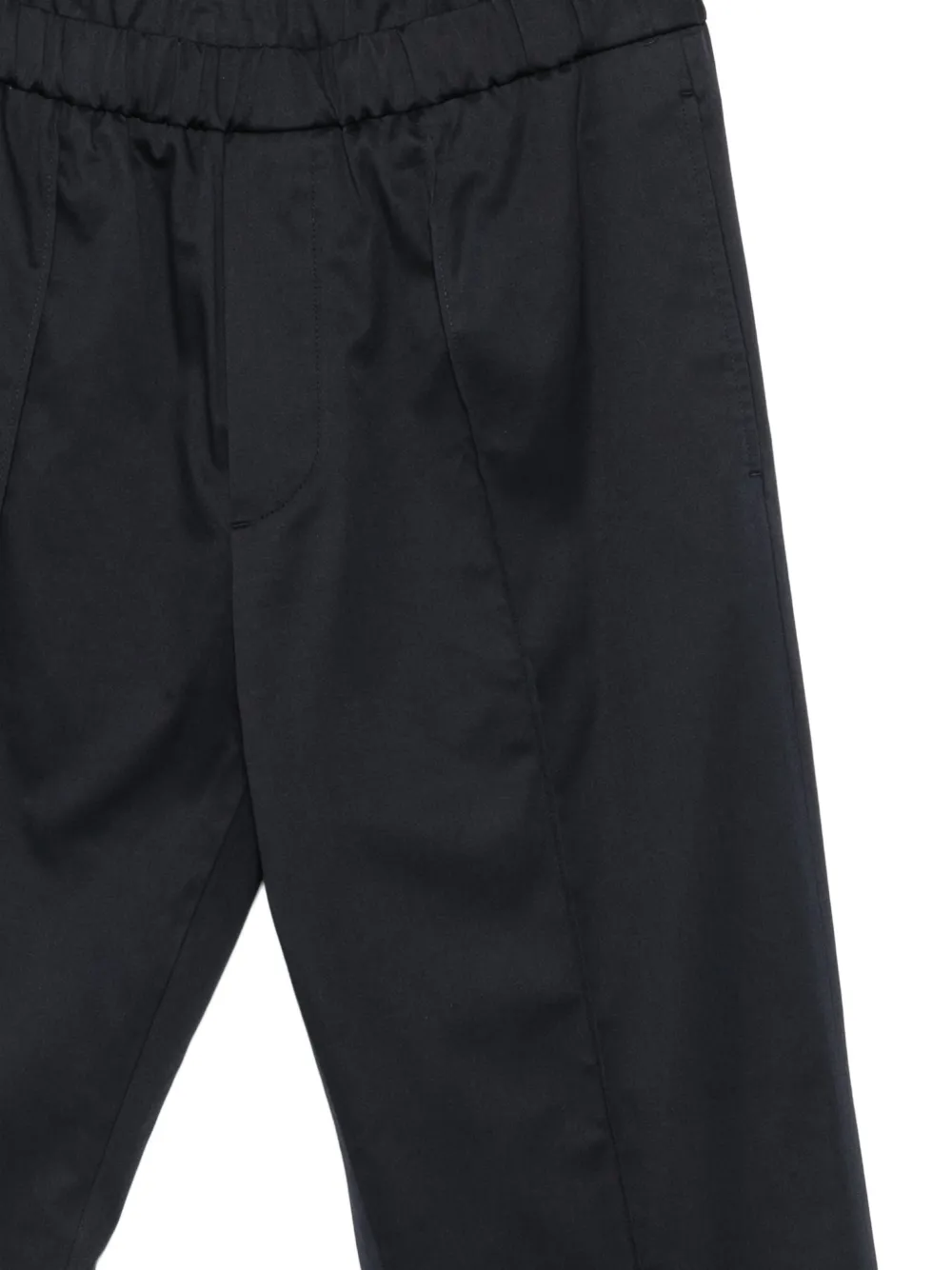 Paolo Pecora Plooibroek met elastische taille Zwart