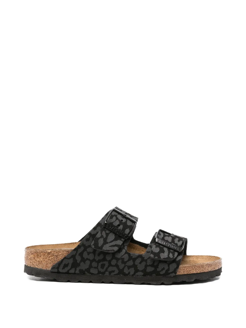 Birkenstock Arizona leopard-print sandals - Schwarz