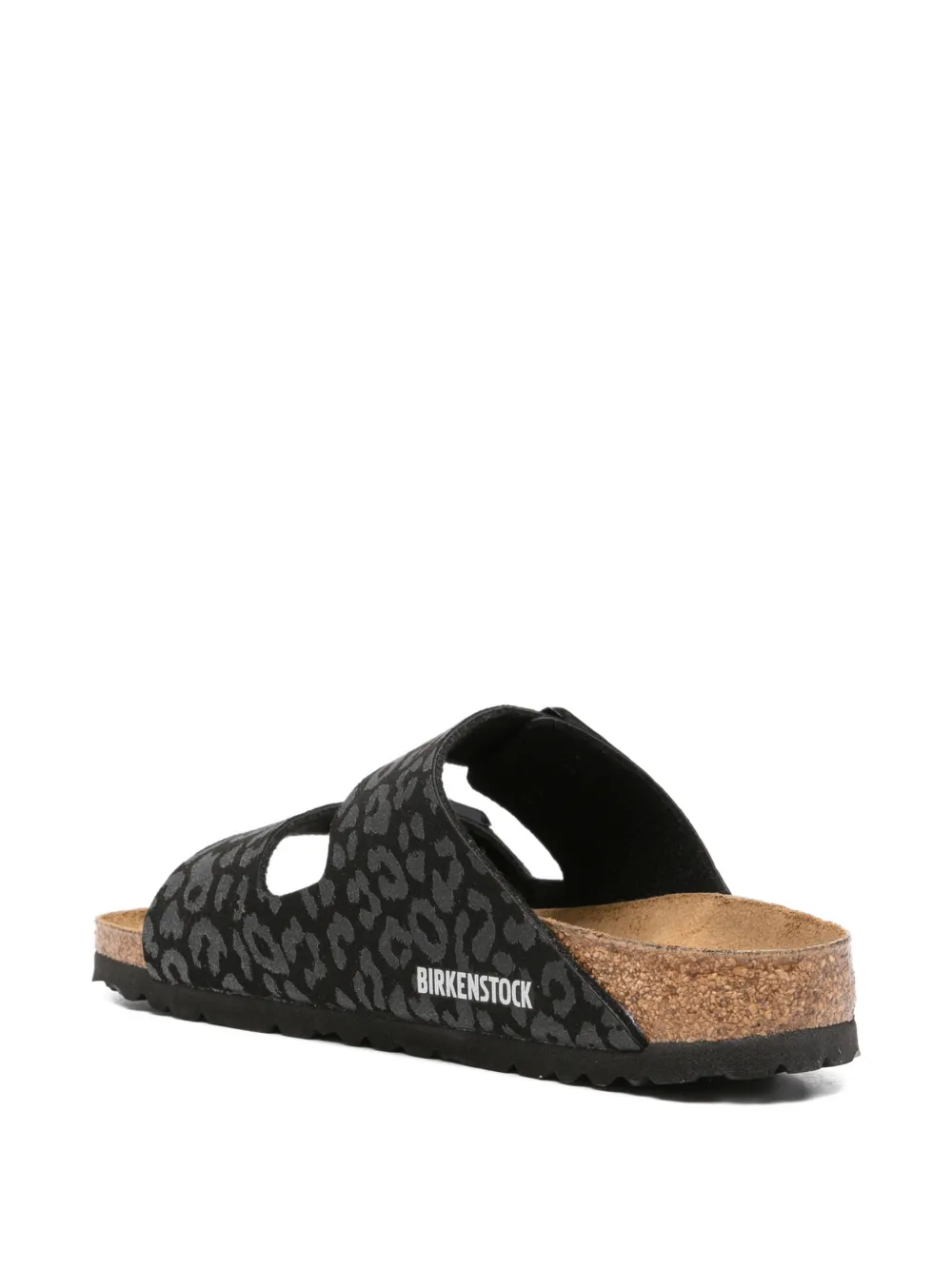 Birkenstock Arizona leopard-print sandals Zwart