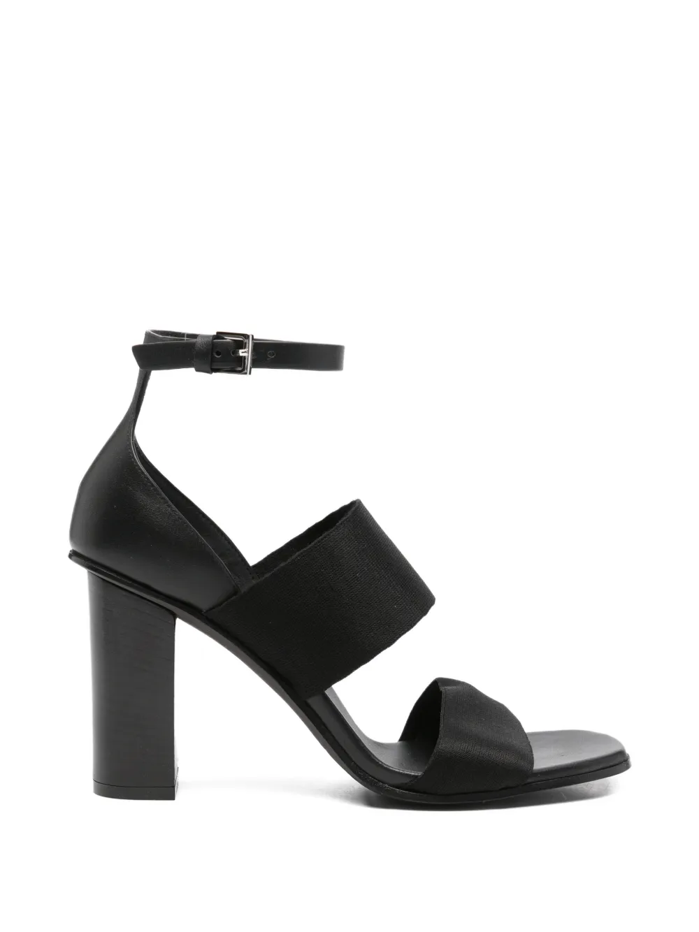 Max Mara Masode buckle-fastening block-heel sandals Zwart