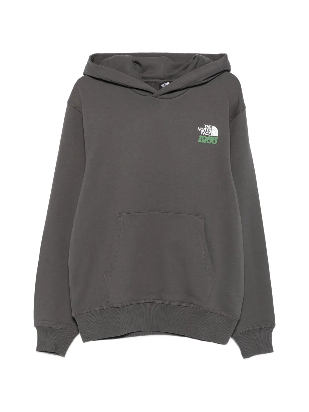 The North Face logo-print pouch-pocket hoodie - Grigio