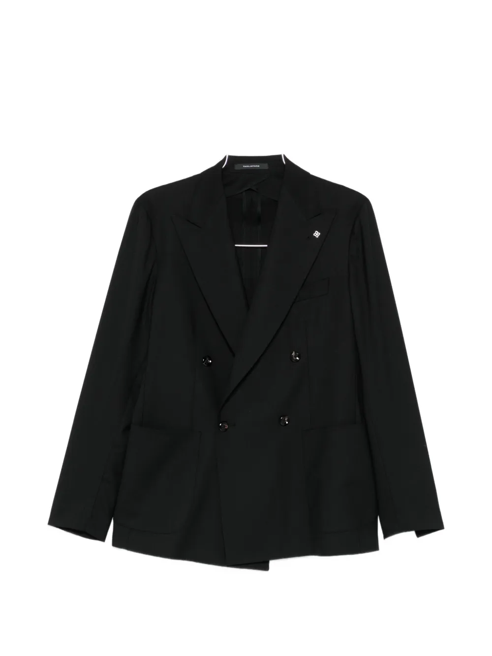 Tagliatore double-breasted peak-lapel jacket - Black
