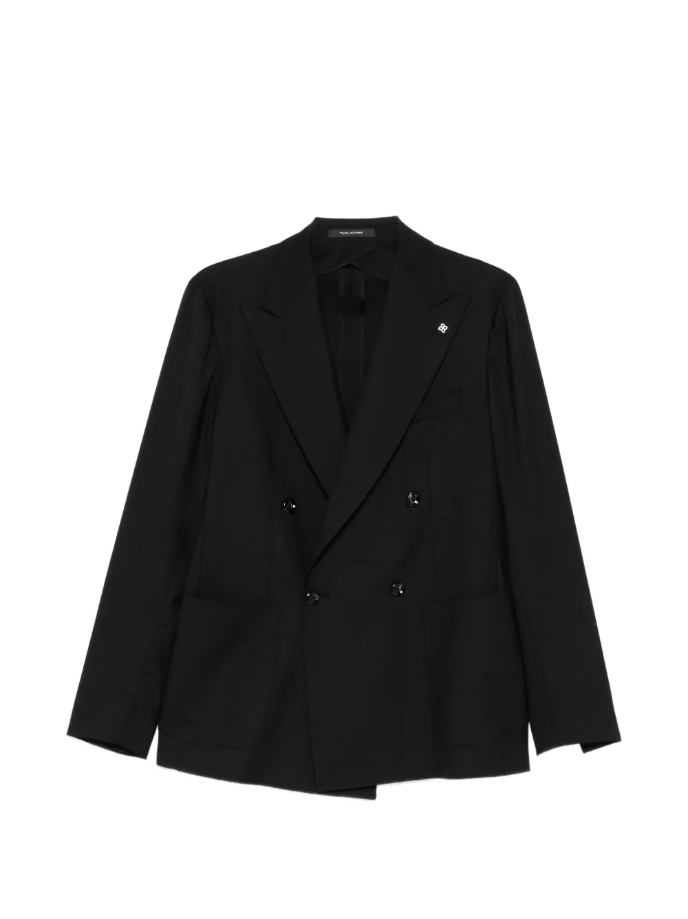 Tagliatore double-breasted peak-lapel jacket - Schwarz