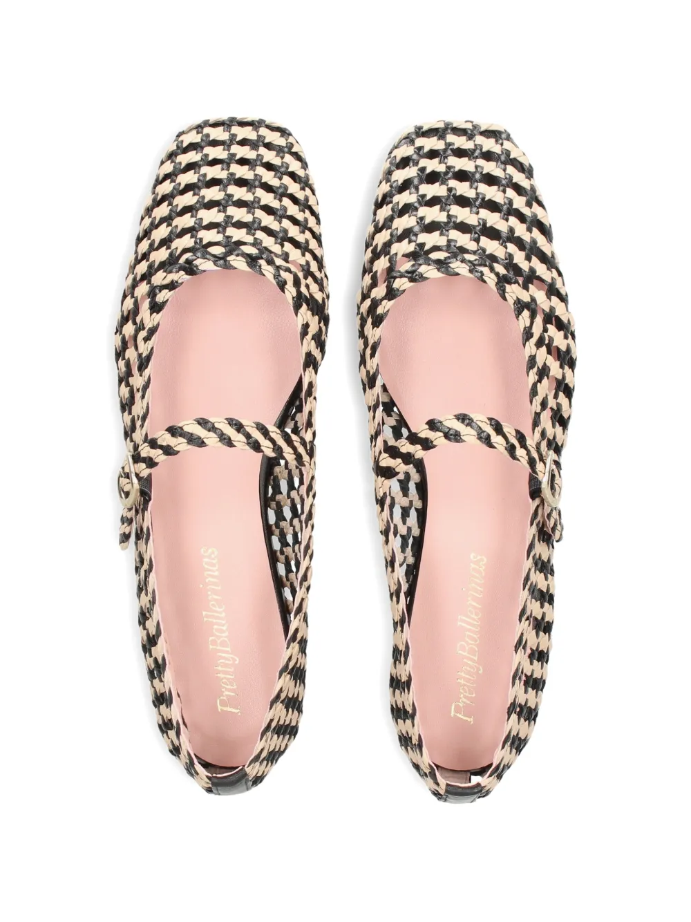 Pretty Ballerinas buckle-strap flat pumps Zwart
