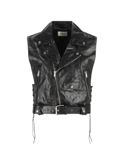 Saint Laurent débardeur en cuir