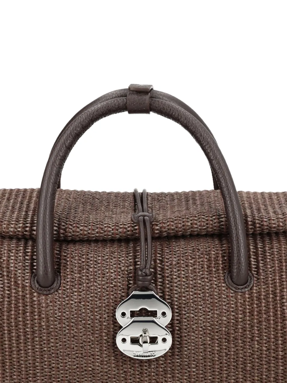 Zanellato Dotta kleine geweven shopper Bruin
