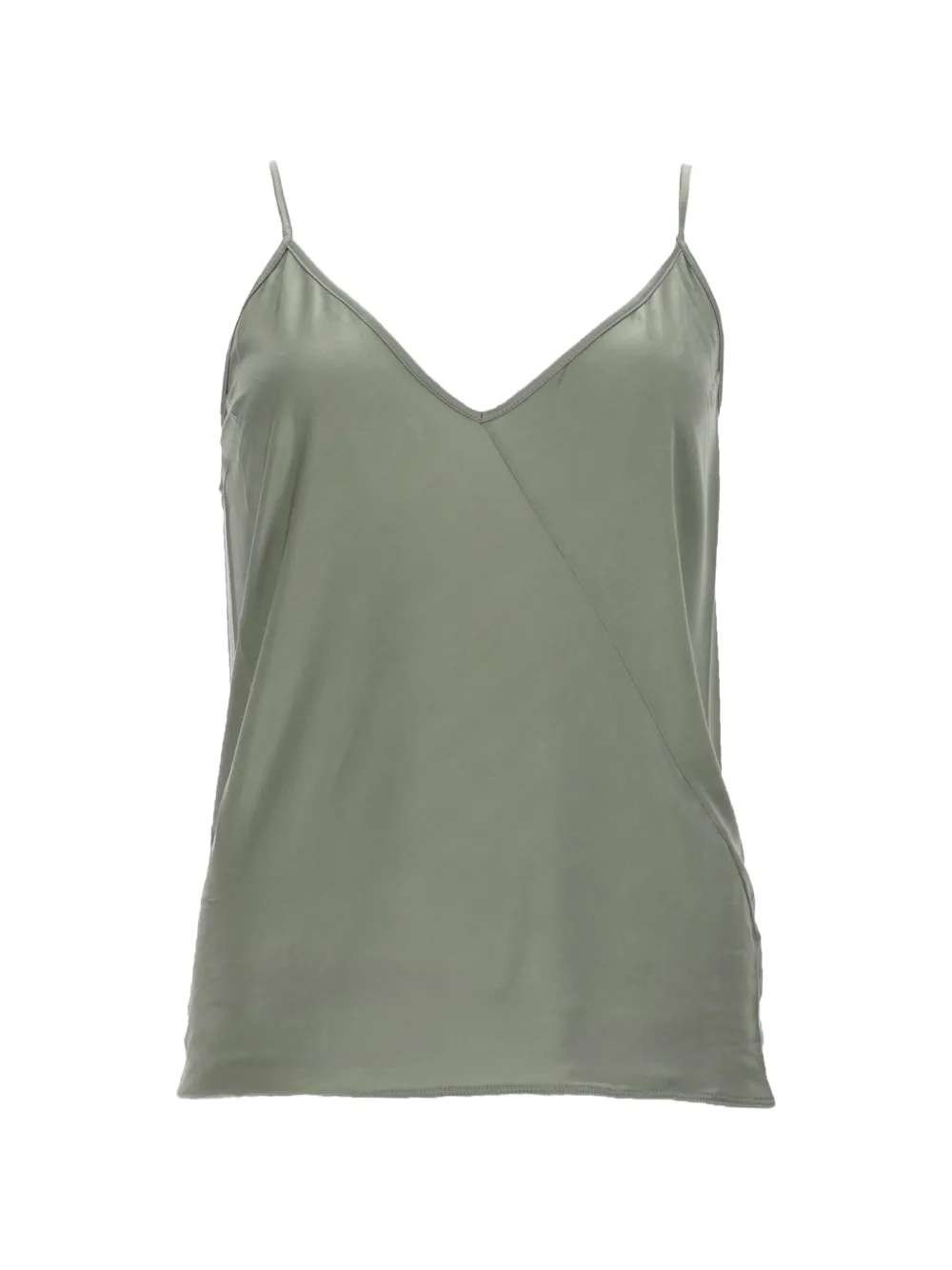 Rick Owens Lilies asymmetric-seam V-neck top - Grigio
