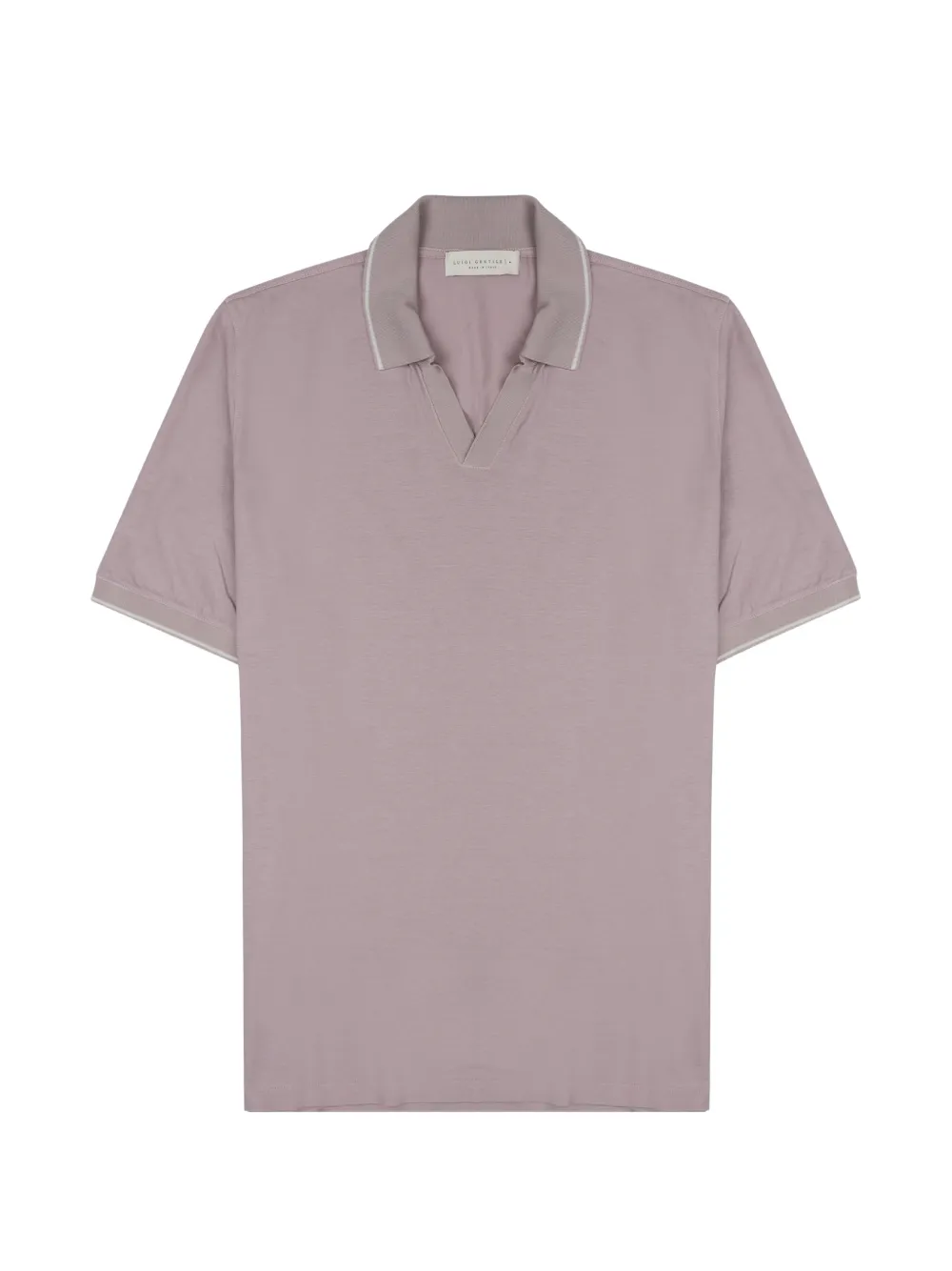 LUIGI GENTILE tipped-trim V-neck T-shirt