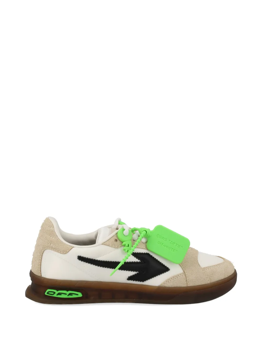 Off-White arrows motif panelled sneakers - Nude